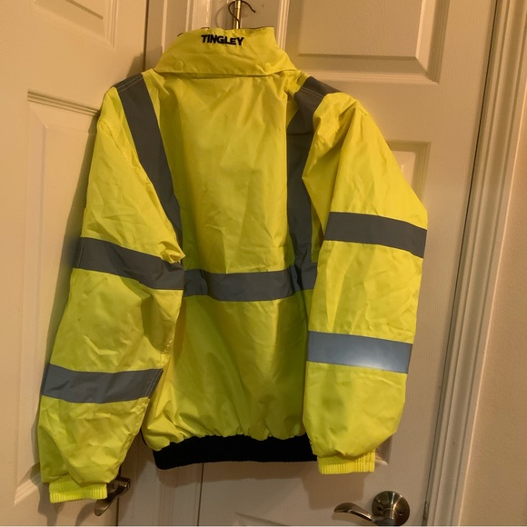 Tingley Bomber II Size Large Hi-Vis Neon Yellow Jacket Winter Construction - Picture 7 of 14